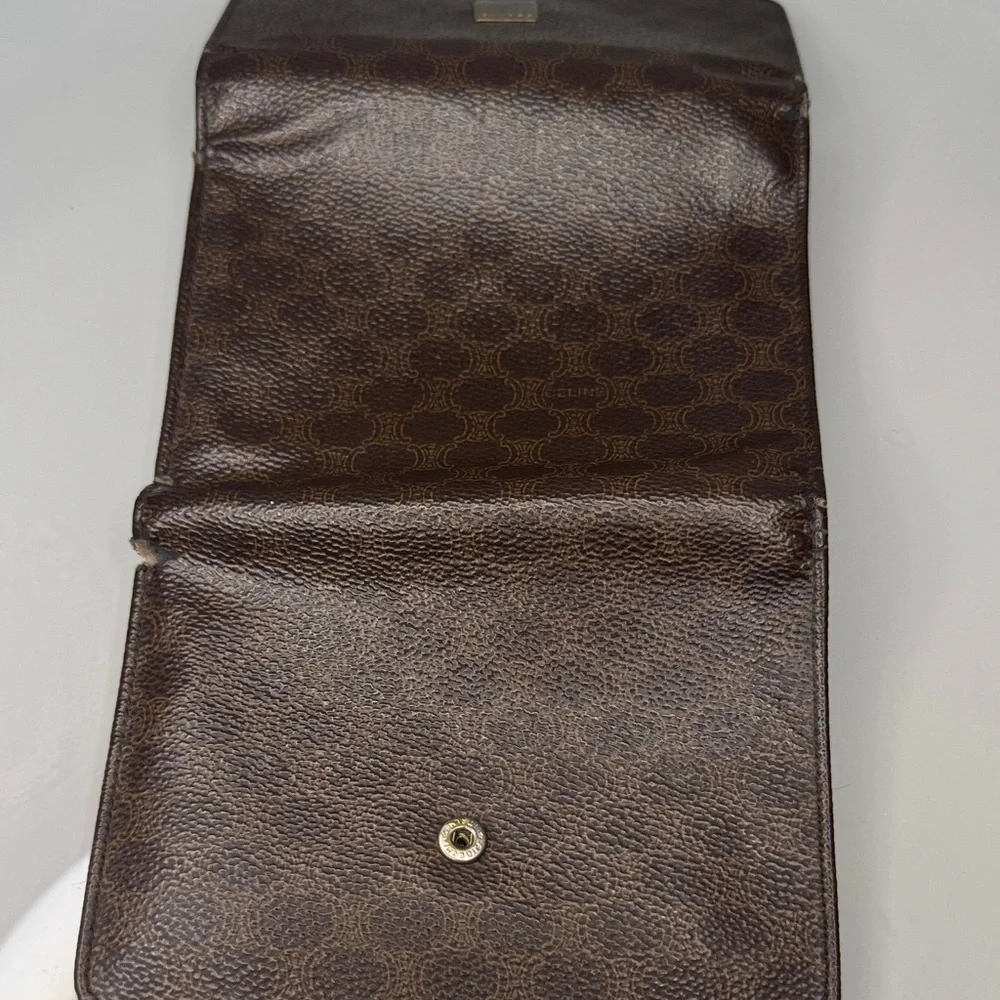 Celine Dark Brown Leather Wallet